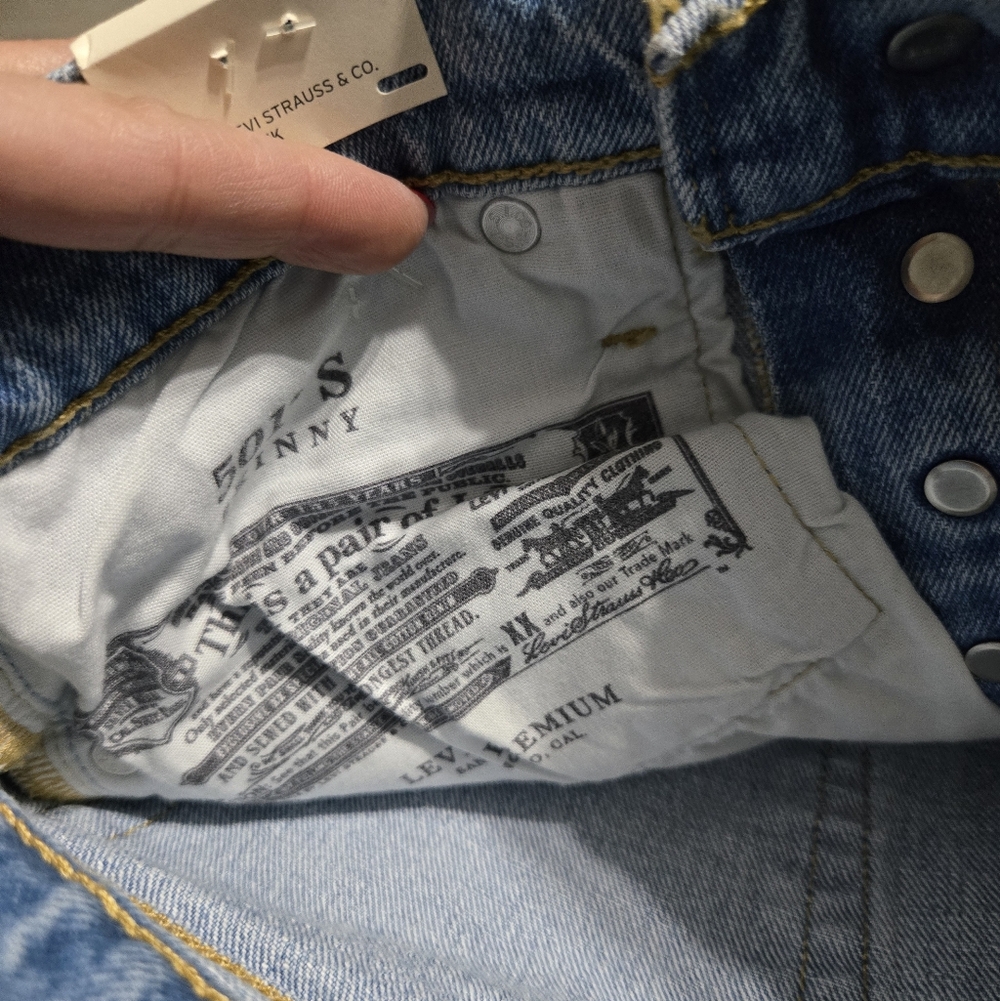 Levi's Jeans Skinny High Rise Brand New 25 x 28 - Picture 5 of 9